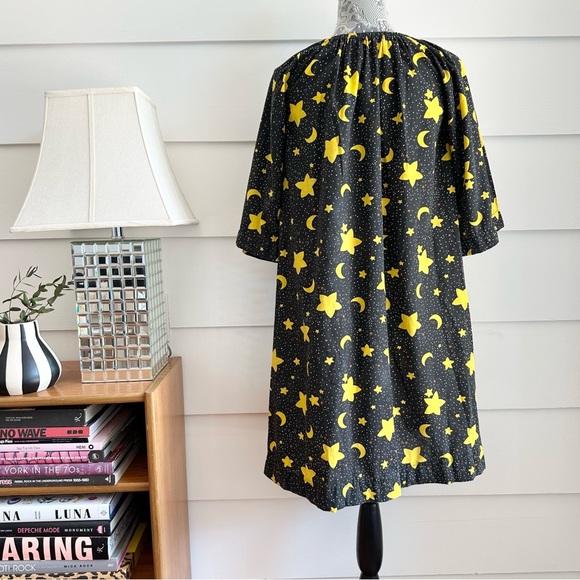 Vintage Star Print A-Line Dress Nightgown Dress - Picture 5 of 8